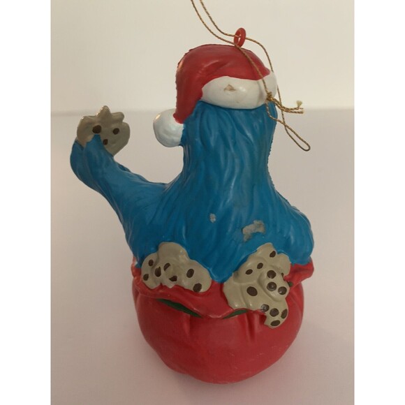 Cookie Monster Elmo Christmas Ornaments Vintage 90's Sesame Street Lot of 2 READ - Picture 9 of 16